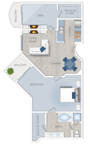The Summit Apartments in Hollywood The Summit Apartments in Hollywood offers a floor plan of a two bedroom apartment available for rent.